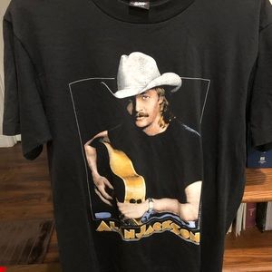Alan Jackson black t-shirt, never worn, size Large